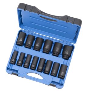 BOX À CHOC 3/4" DR PROFOND 6 PANS SAE (14 PCS)