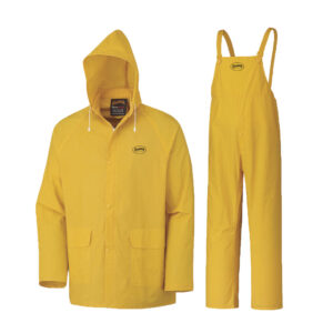 VÊTEMENT DE PLUIE -L- JAUNE EN PVC (3/PCS)-577-