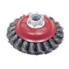 Brosse conique à fils noués 4" x 5/8-11NC