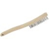 BROSSE EN STAINLESS 14" MANCHE EN BOIS
