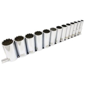 BOX 1/2" DR PROFOND 12 PANS SAE (13 pcs)
