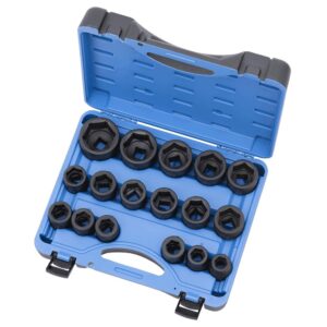 BOX À CHOC 3/4" DR REGULIER 6 PANS métrique (17 PCS)