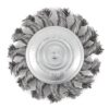 Brosse métallique 3" x 1/4" ss radiale torsadée sur axe