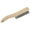 BROSSE EN STAINLESS 9-1/2" MANCHE EN BOIS
