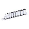 BOX 1/4" DR S.A.E. 6 PANS (9 PCS)