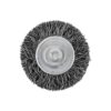 Brosse métallique 1-1/2" x 1/4" radiale montée sur axe