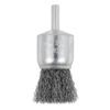 Brosse mnétallique 1" x 1/4" axiale ondulée sur axe 1/