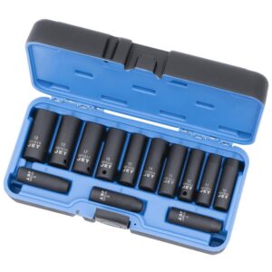 BOX À CHOC 3/8" DR PROFOND 6 PANS métrique (13 PCS)