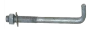 BOULON ANCRAGE AVEC ÉCROU ET RONDELLE EN L  3/4X16"