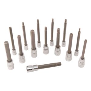 BOX 1/4 & 3/8" DR EMBOUT SAE-MÉT.LONG (14 PCS)