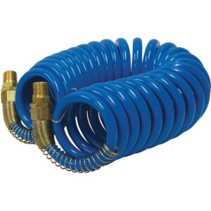 TUYAU À AIR 1/4" X 25' X 1/4" NPT SPIRALE BLEUE (ROK)