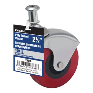 ROUE 2-1/2" PIVOTANTE EN POLYÉTHYLÈNE CAP.150LBS (ROK)