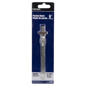 RÈGLE D'ACIER INOXYDABLE 6" DE POCHE (ROK)
