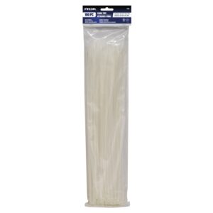 ATTACHE CÂBLE 16" DE NYLON 50LBS BLANCHE (100PCS)