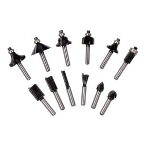 MÈCHE DE TOUPIE 1/4" SHANK EN CARBURE (12 PCES)