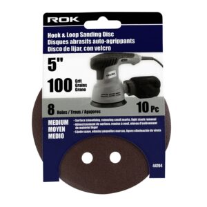SABLÉ DISQUE 5" 8 TROUS  GR 100 (10 PCS) ROK