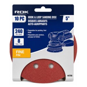 SABLÉ DISQUE 5" 8 TROUS  GR 240 (10 PCS) ROK