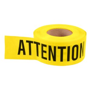 RUBAN 3" ATTENTION 1000' JAUNE (ROK)