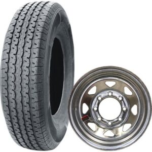 PNEU RADIAL ET JANTE ST235/80R16 10PLI 8T GALV.
