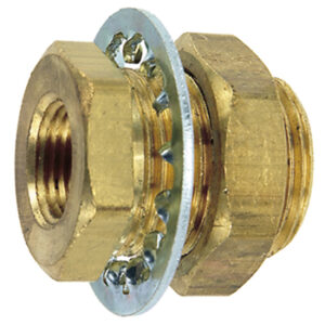 RACCORD DE CLOISON EN LAITON 1/4''