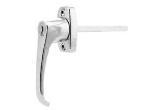 POIGNÉE EN L CHROME 1-3/4" TIGE 4" + 2 CLÉS