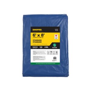 BÂCHE ROBUSTE BLEU 6 X 8' 10 FILS (SHOPRO)