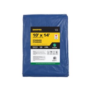BÂCHE ROBUSTE BLEU 10' X 14'  10 FILS