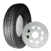 PNEU RADIAL ET JANTE ST225-75R15 6T BLANC