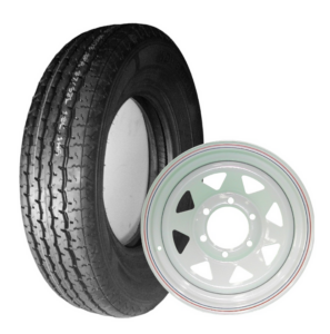 PNEU RADIAL ET JANTE ST225-75R15 6T BLANC