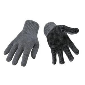GANT TRICOT GRIS À POINT EN PVC LARGE (PQT 12)