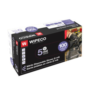 GANT NITRILE NOIR JETABLE MED 5 MIL (100PQ) WIPECO