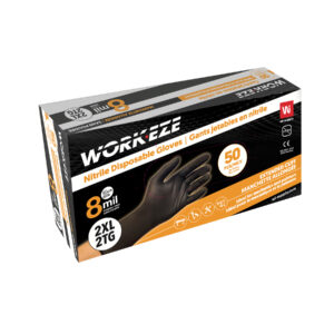 GANT JETABLE EN NITRITE NOIR MEDIUM 8MIL (50PQ) WIPECO