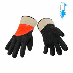 GANT À TREMPAGE DOUBLÉ ORANGE/NOIR XL (WIPECO)
