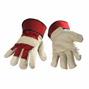 GANT CUIR VACHE BEIGE/ ROUGE L