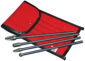KIT DE 4 FRAISES ROTATIVES CARBURE 1/4'' X 6''
