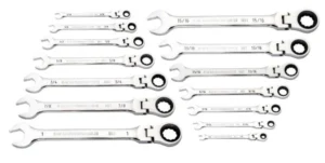 ENS. DE CLÉS COMBINÉES CLIQUET SAE (14 PCS)