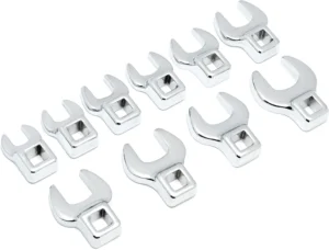 CLÉS PIED-DE-BICHE 3/8''DR 10MM-19MM (10 PCS)