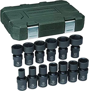 KIT DE DOUILLES À CHOCS 1/2''DR 1/2''-1-1/4'' (13 PCS)
