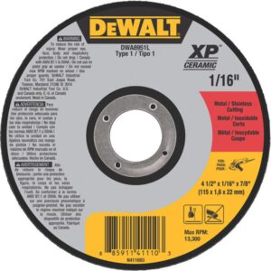 MEULE 4-1/2 X 1/16 X 7/8" COUPE MÉTAL / INOX