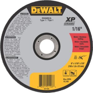 MEULE 6 X 1/16 X 7/8" COUPE MÉTAL / INOX